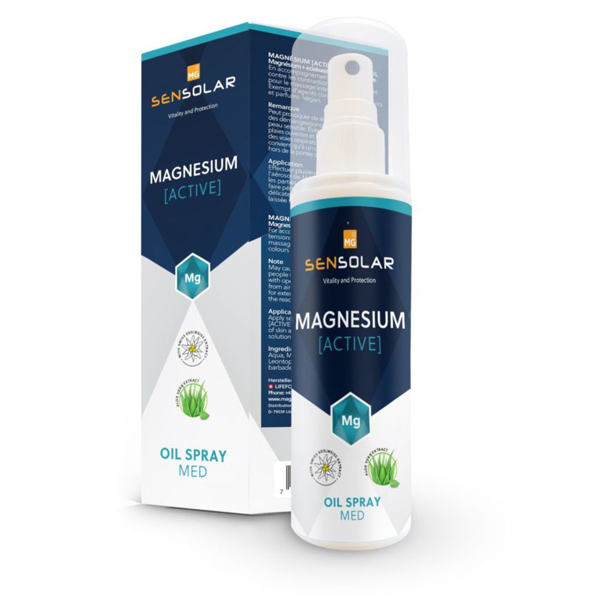 Sensolar Magnesium Active Oil Spray med 100 ml Sensolar Magnesium Active Oil Spray med 100 ml