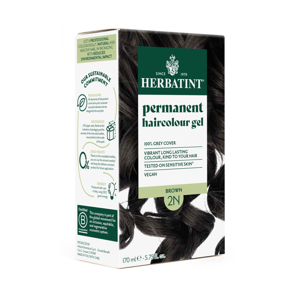 HERBATINT Haarfärbegel 2N Braun 170 ml HERBATINT Haarfärbegel 2N Braun 170 ml