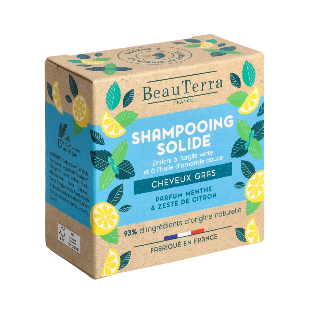 BeauTerra Festes Shampoo fettiges Haar 75 g