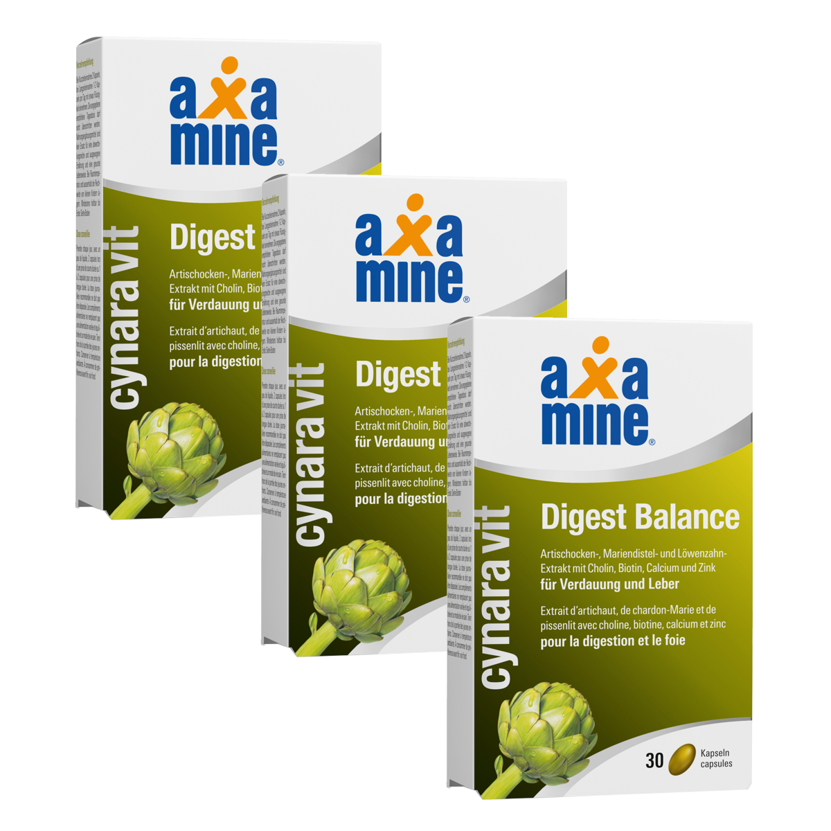 Axamine Digest Balance mit Artischocken und Mariendistel für Verdauung und Leber