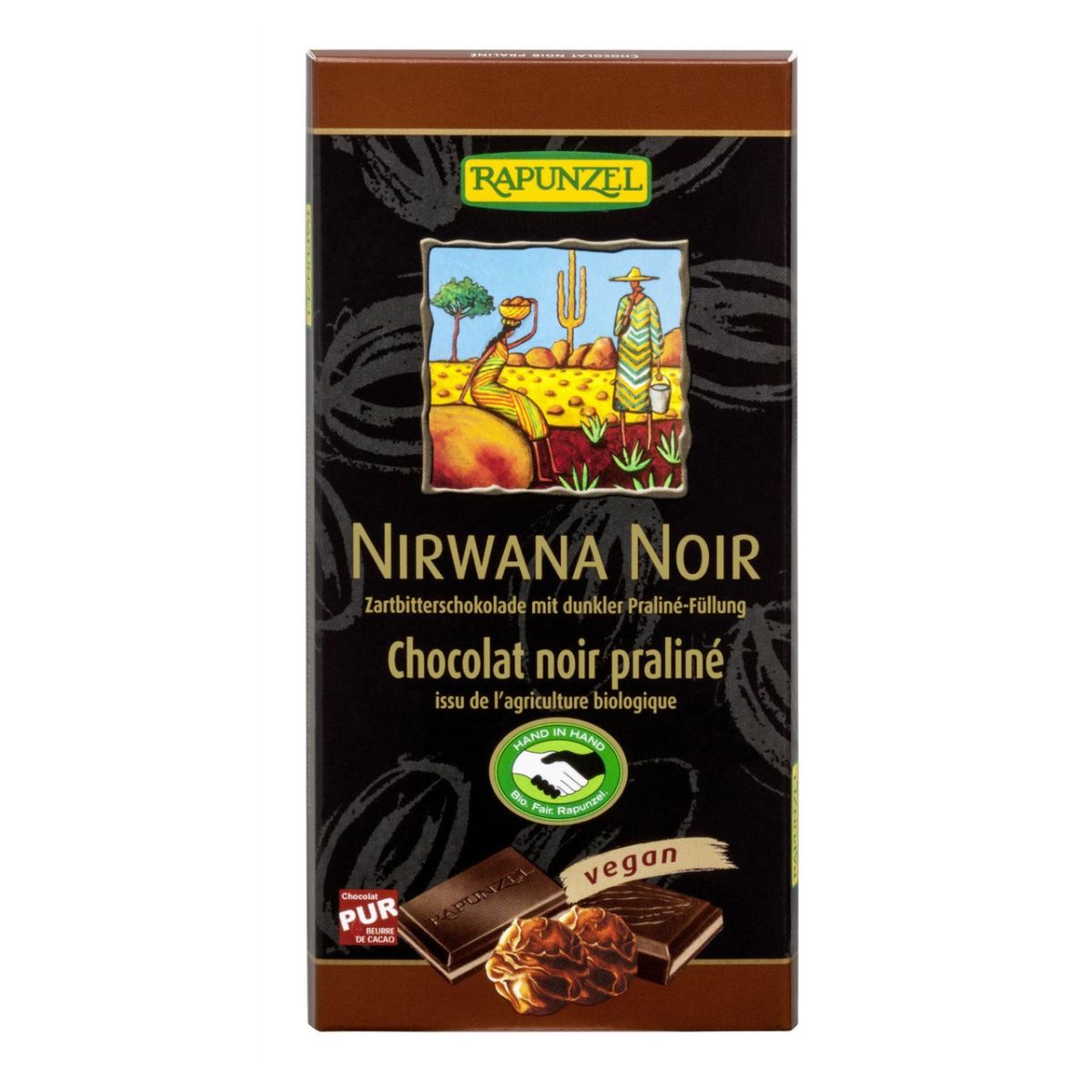 Chocolat Rapunzel Nirwana Noir 100 g Chocolat Rapunzel Nirwana Noir 100 g