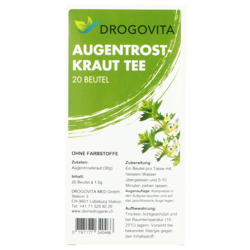 DROGOVITA Augentrost Tee Beutel 20 Stück DROGOVITA Augentrost Tee Beutel 20 Stück