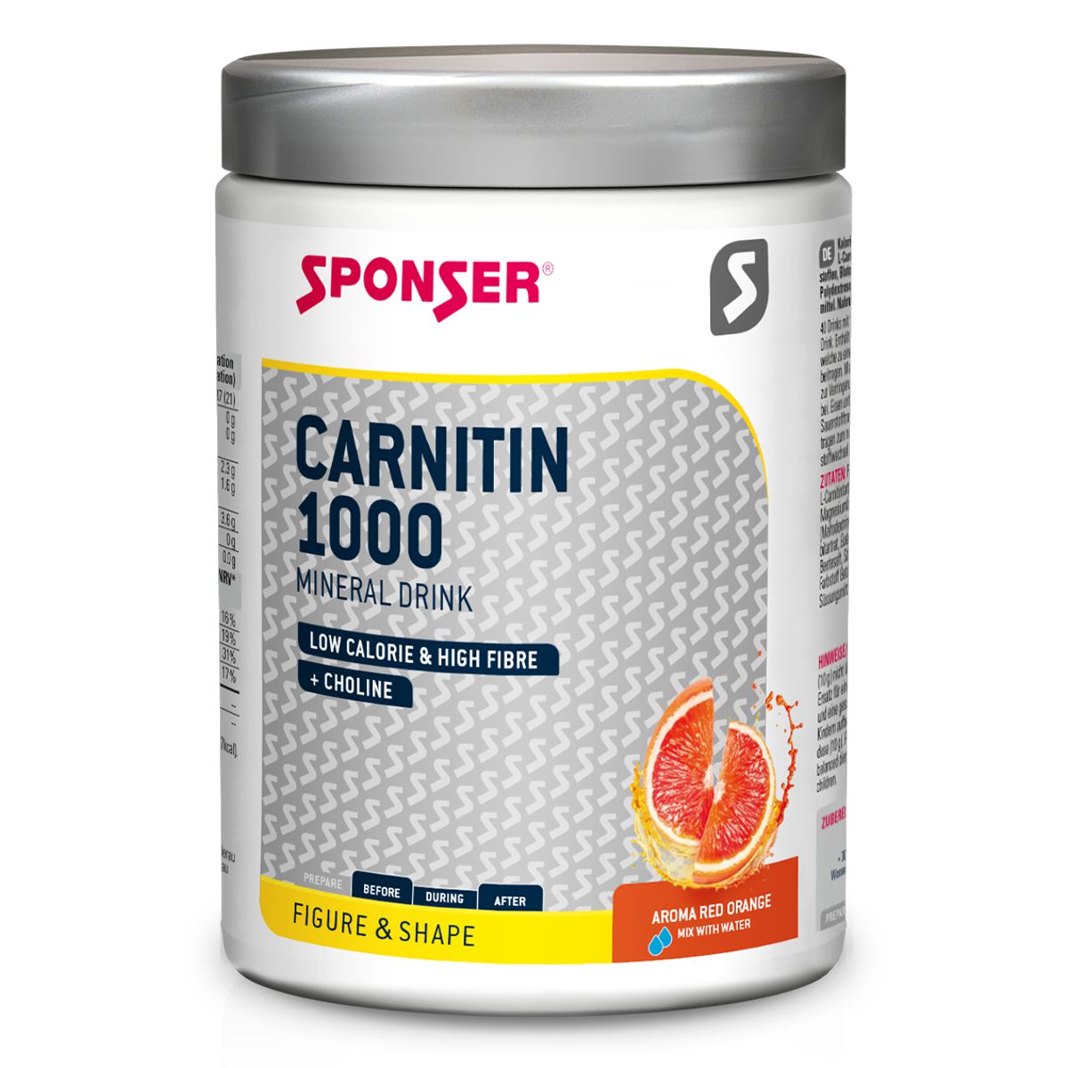 Sponser L Carnitin 1000 Mineraldrink Blutorange 1000 g Sponser L Carnitin 1000 Mineraldrink Blutorange 1000 g