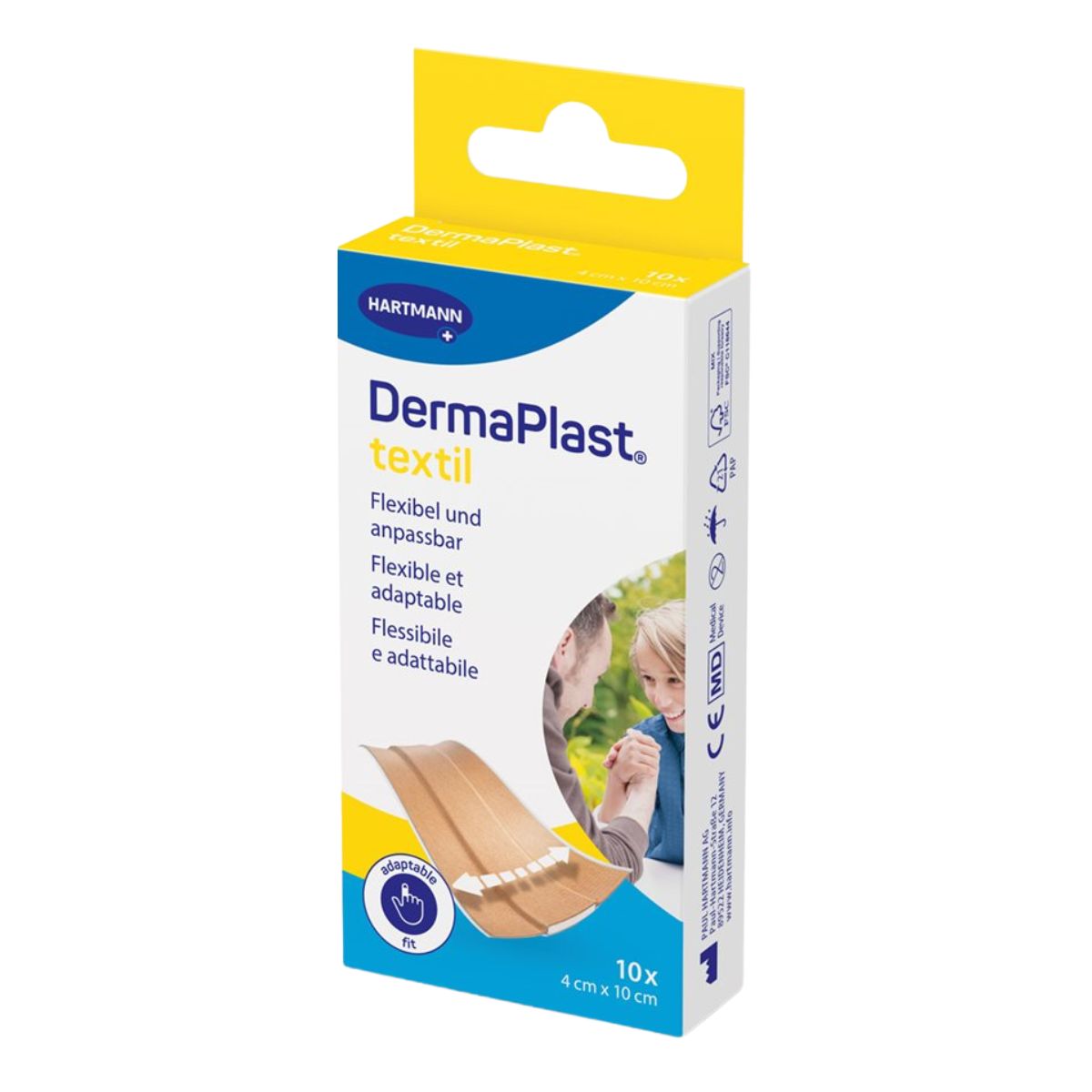 Image of Dermaplast Textil Schnellverband 4 x 10 cm 10 Stück