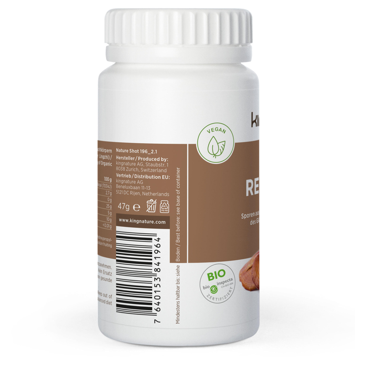 Kingnature Reishi Vida Kapseln 300 mg Bio Sporen 120 Stück Kingnature Reishi Vida Kapseln 300 mg Bio Sporen 120 Stück