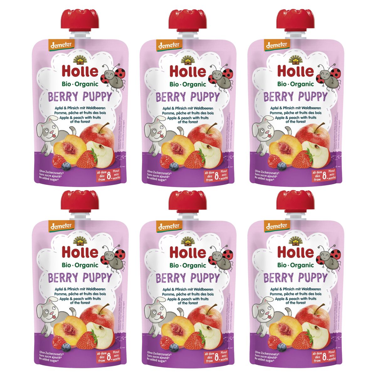 Holle Berry Puppy Pouchy 6x 100 g Holle Berry Puppy Pouchy 6x 100 g
