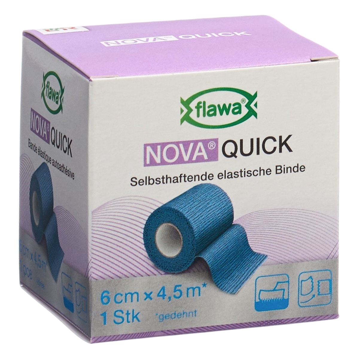 Image of Flawa Nova Color Idealbinde 6 cm x 4.5 m blau