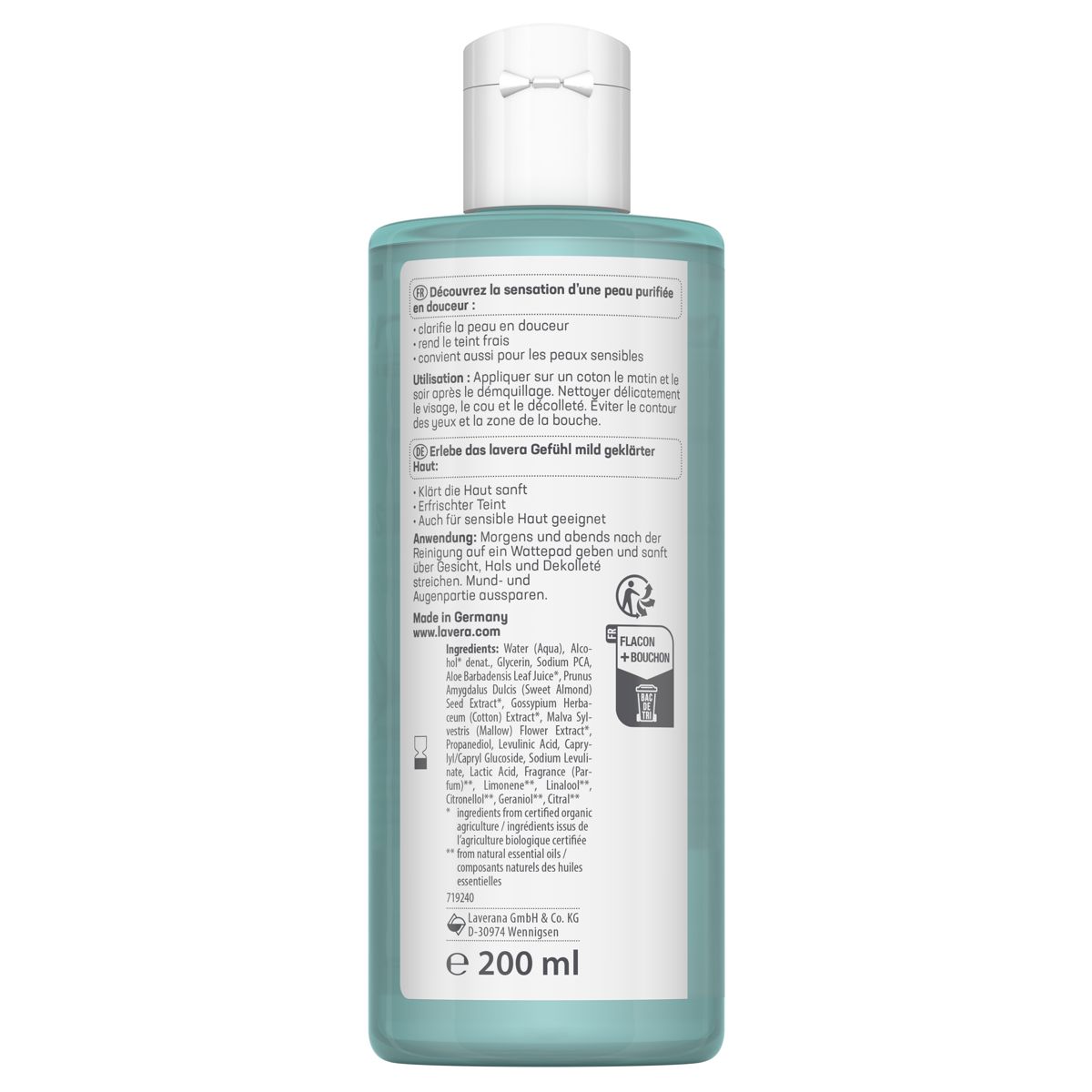 Lavera Mildes Gesichtswasser basis sensitiv 200 ml