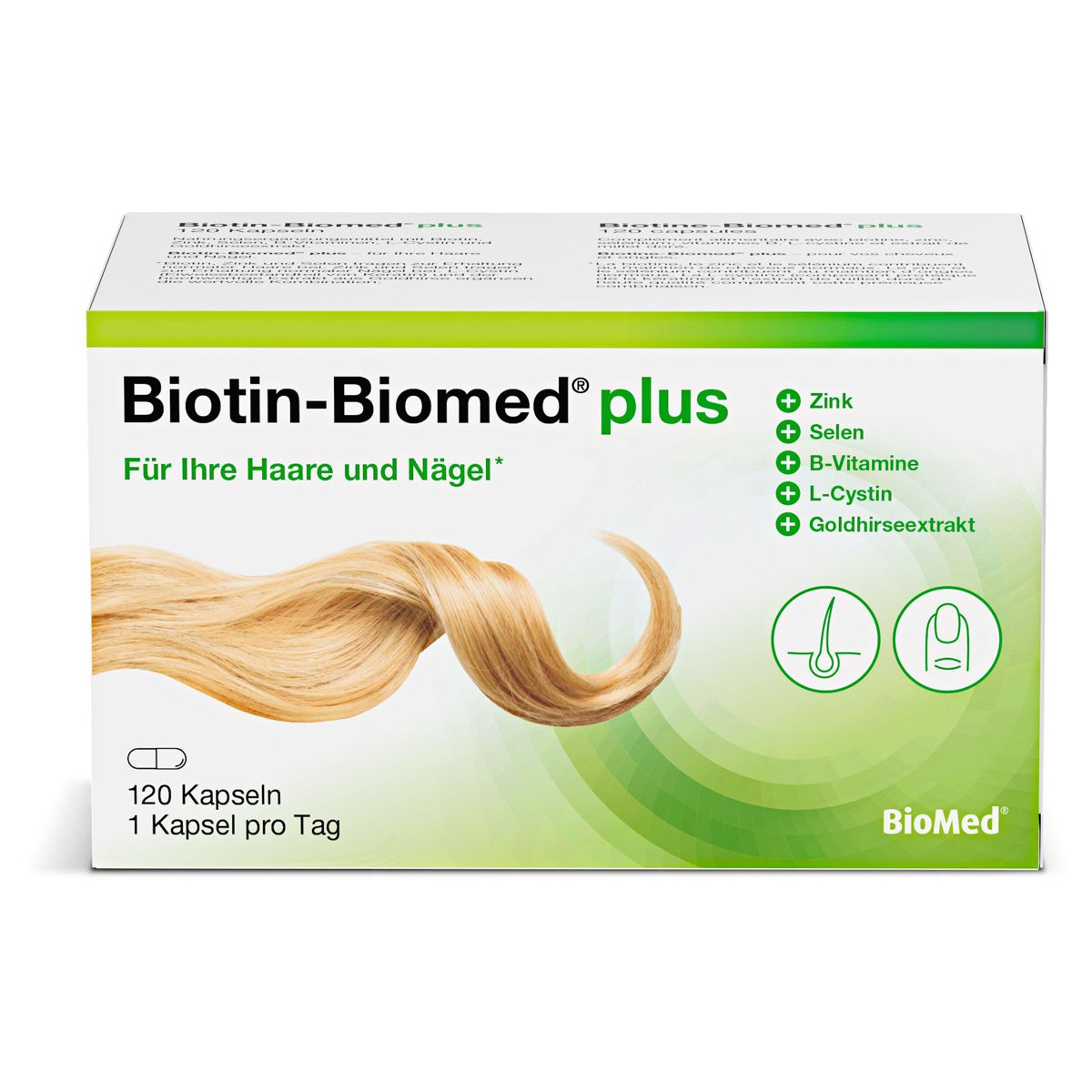 BIOTIN Biomed plus Kapseln 120 Stück BIOTIN Biomed plus Kapseln 120 Stück