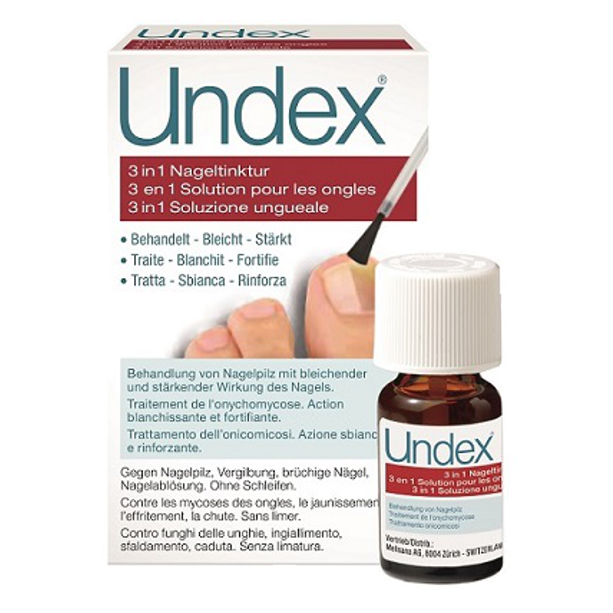 Undex 3 in 1 Nagelpilz-Lösung 7 ml Undex 3 in 1 Nagelpilz-Lösung 7 ml