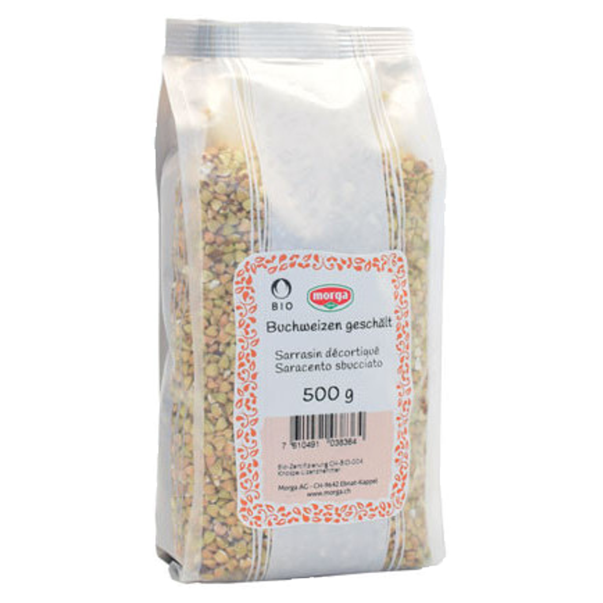 Morga Buchweizen geschält Bio Knospe Beutel 500 g Morga Buchweizen geschält Bio Knospe Beutel 500 g