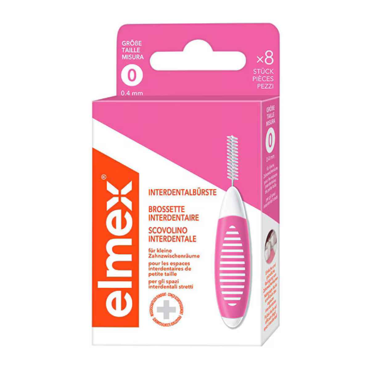ELMEX Interdentalbürsten 0.4mm pink 8 Stück