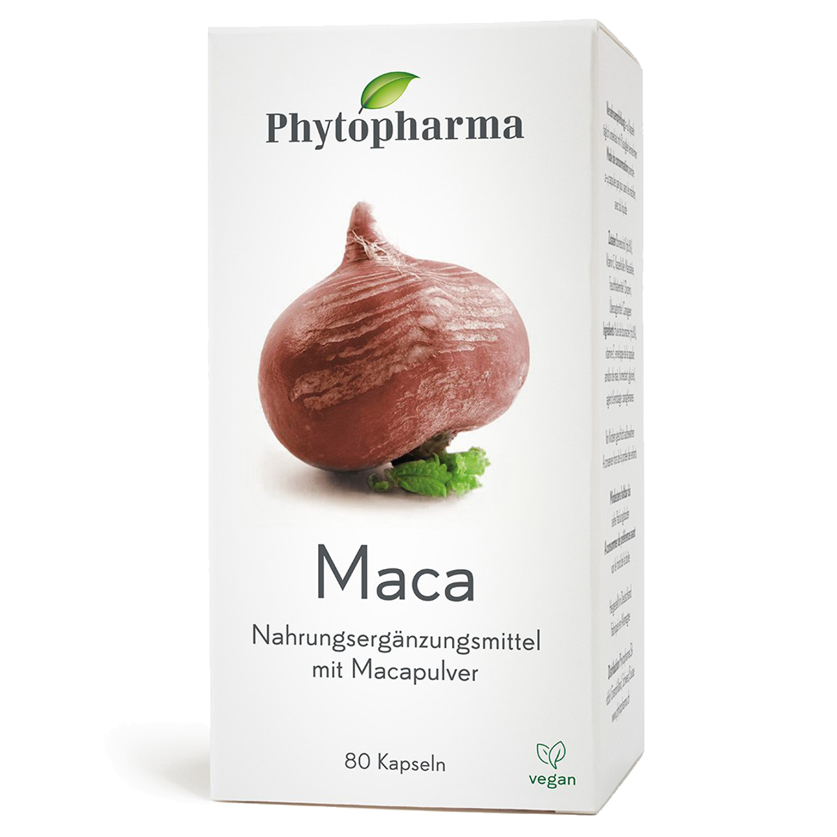 Die Phytopharma Maca Kapseln werden aus dem Pulver der peruanischen Maca-Wurzel hergestellt.