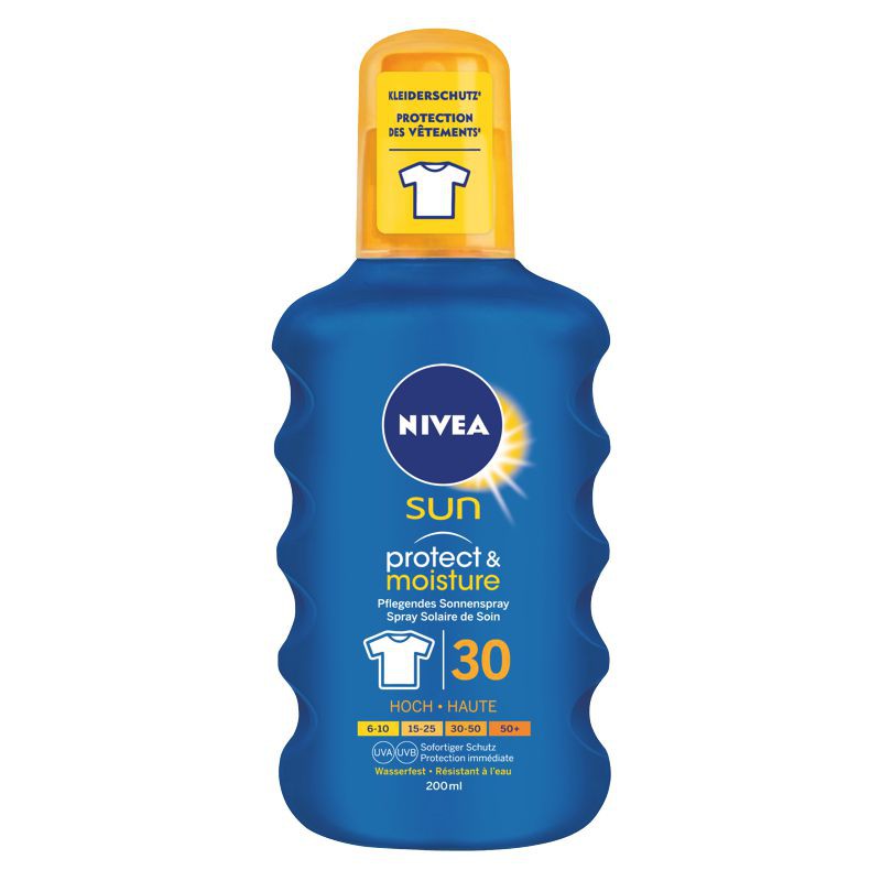 Nivea Sun Protect + Moisture Sonnenspray LSF 30 200 ml Nivea Sun Protect + Moisture Sonnenspray LSF 30 200 ml