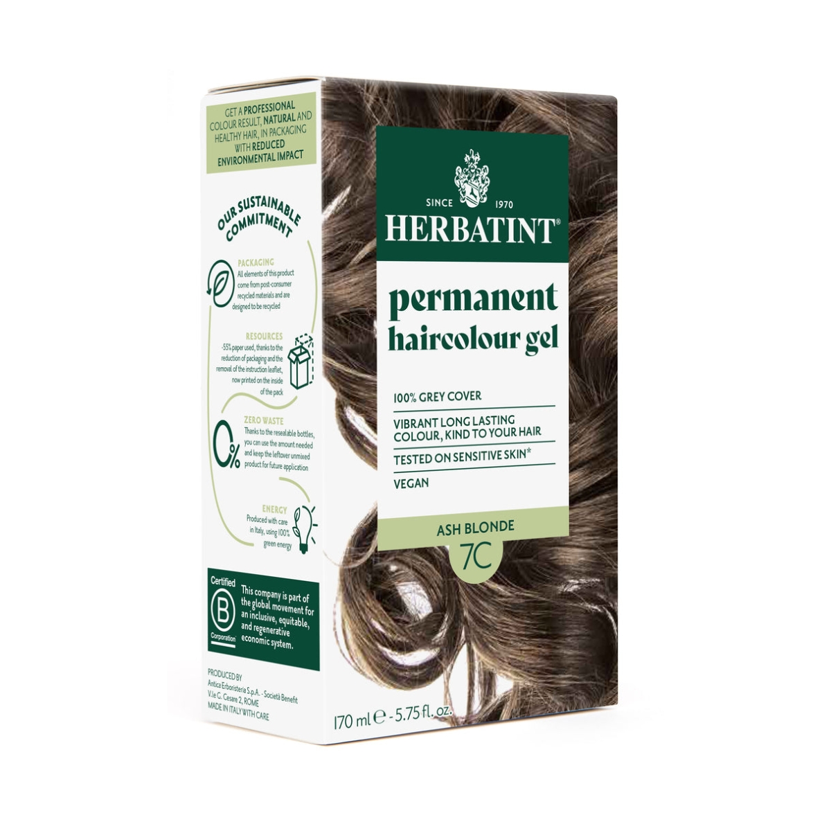 HERBATINT Haarfärbegel 7C Aschblond 170 ml