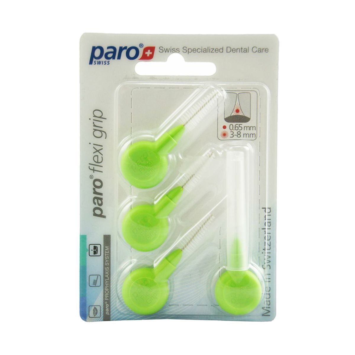 Paro Flexi Grip 3/8,00mm hellgrün medium konisch 4 Stück Paro Flexi Grip 3/8,00mm hellgrün medium konisch 4 Stück