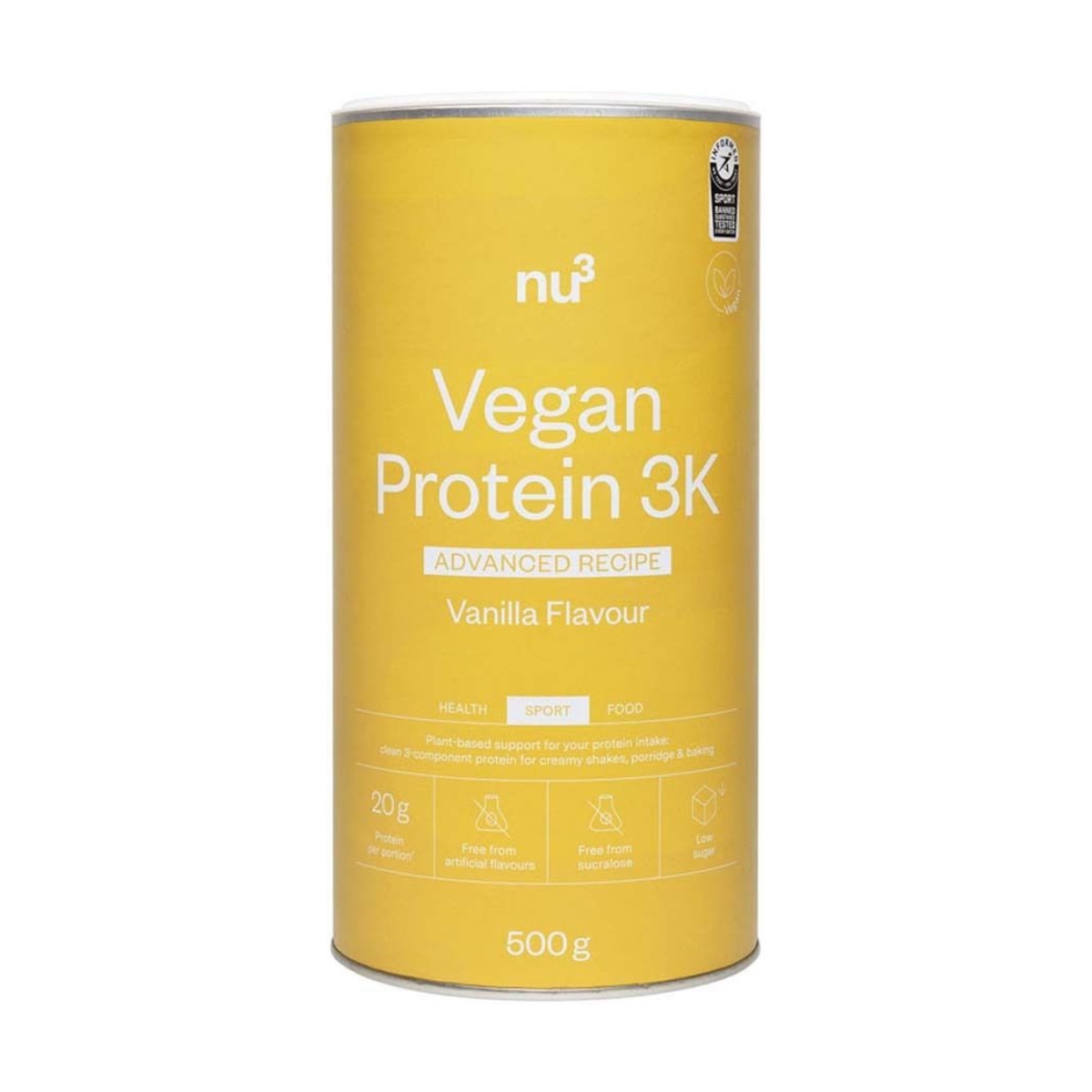 Nu3 Vegan Protein 3K Advanced 500 g Vanille