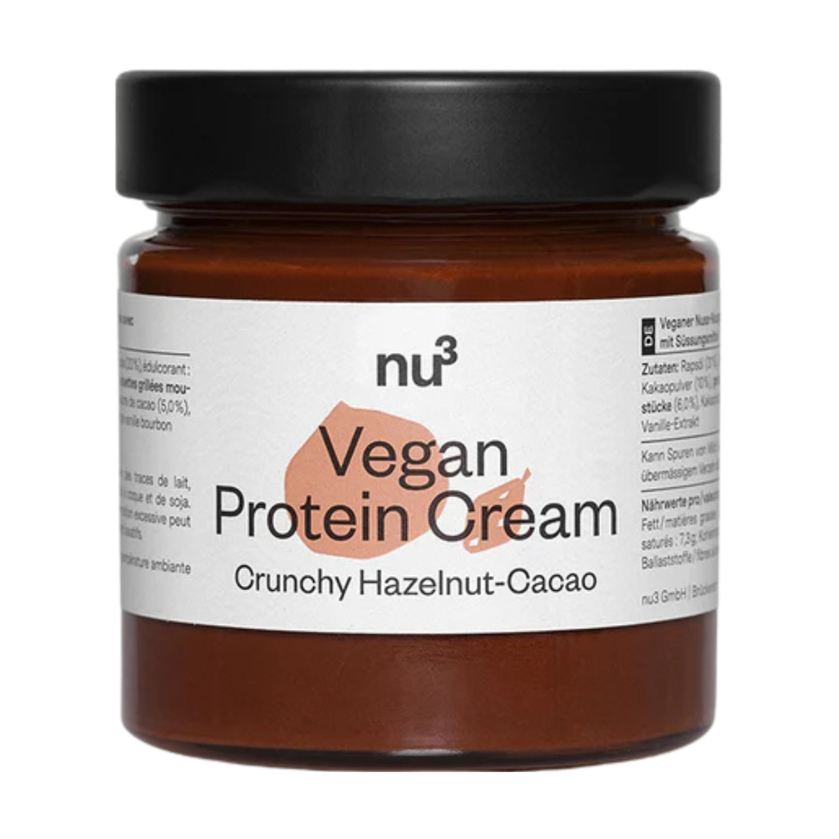 Nu3 Crème protéinée Hazelnut Cacao végétalien 200 g Nu3 Crème protéinée Hazelnut Cacao végétalien 200 g