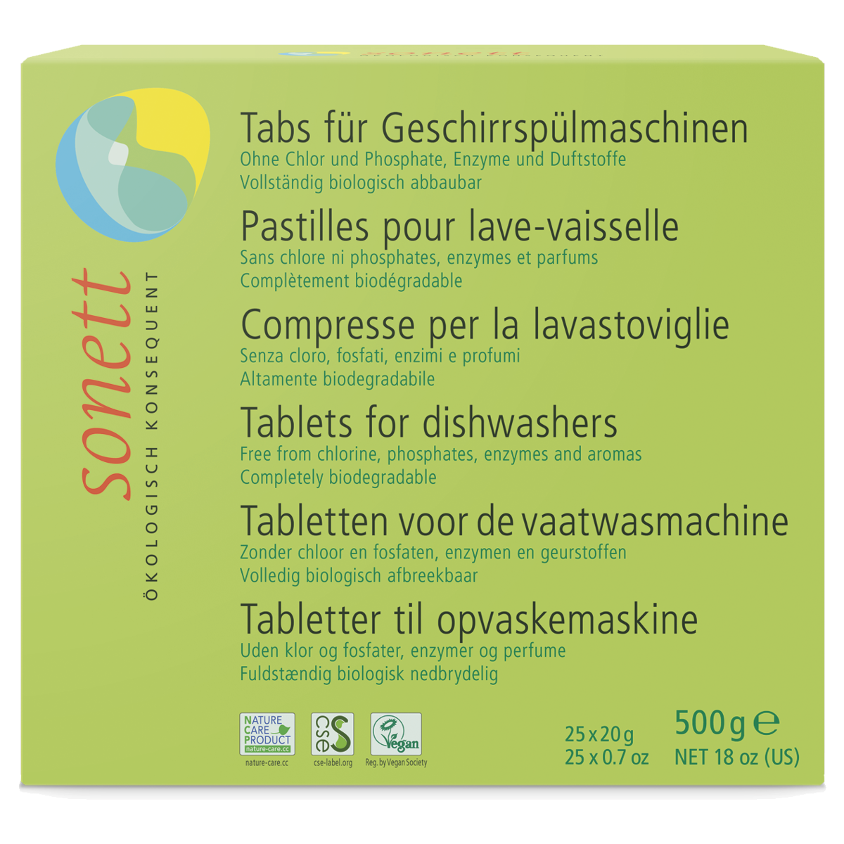 Sonett Tabs für Geschirrspülmaschine 25 x 20 g Sonett Tabs für Geschirrspülmaschine 25 x 20 g