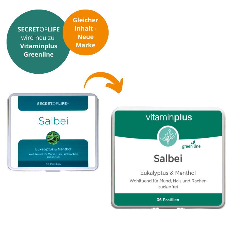 Vitaminplus Salbei Pastillen ohne Zucker Dose 36 Stück Vitaminplus Salbei Pastillen ohne Zucker Dose 36 Stück