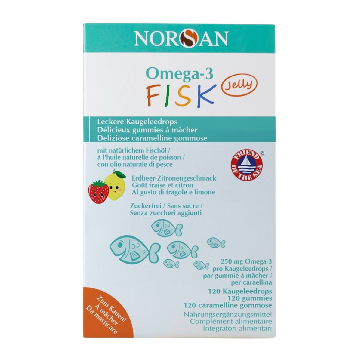 Norsan Omega-3 FISK Jelly 120 Stück
