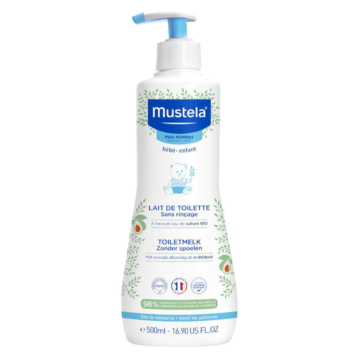 Mustela Reinigungsmilch normale Haut ohne Abspülen 500ml Mustela Reinigungsmilch normale Haut ohne Abspülen 500ml