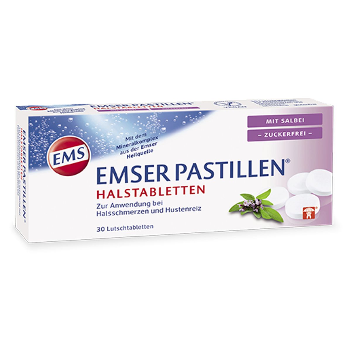 Emser Pastillen zuckerfrei mit Salbei 30 Stück Emser Pastillen zuckerfrei mit Salbei 30 Stück