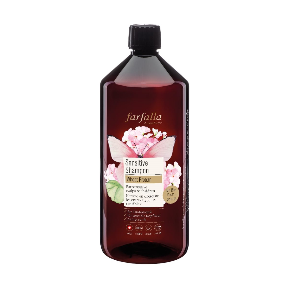 FARFALLA Mildes Shampoo Rosengeranie 1000 ml