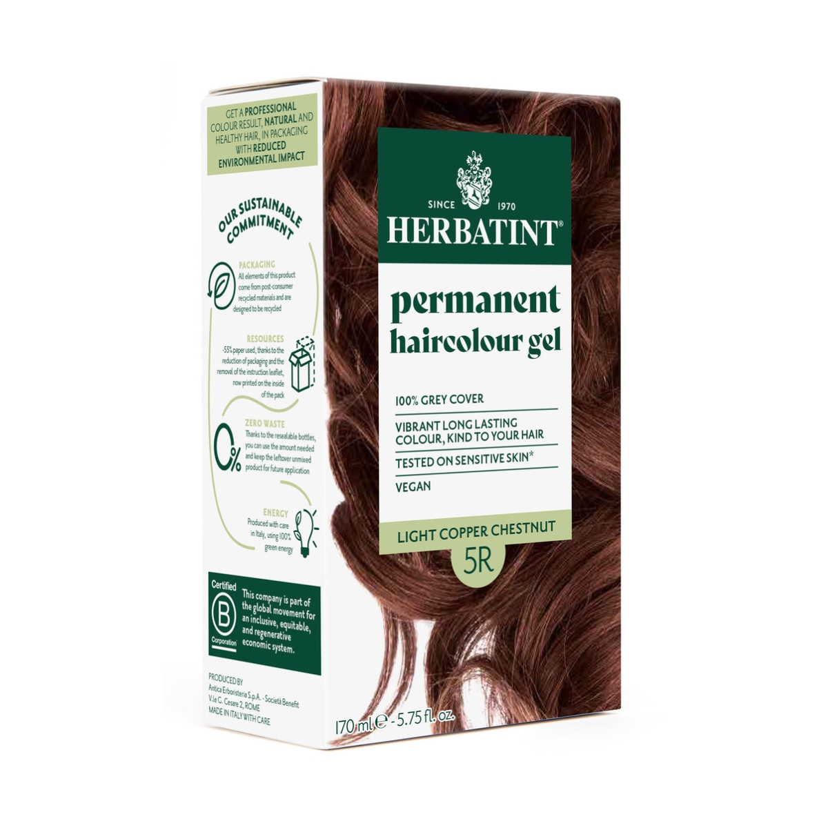 HERBATINT Haarfärbegel 5R Helles Kupfer-Kastanienbraun 170 ml