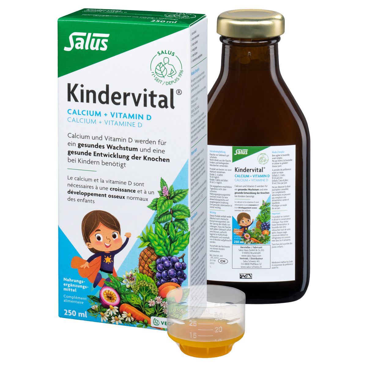 Salus Kindervital Calcium + Vitamin D Flasche 250 ml Salus Kindervital Calcium + Vitamin D Flasche 250 ml