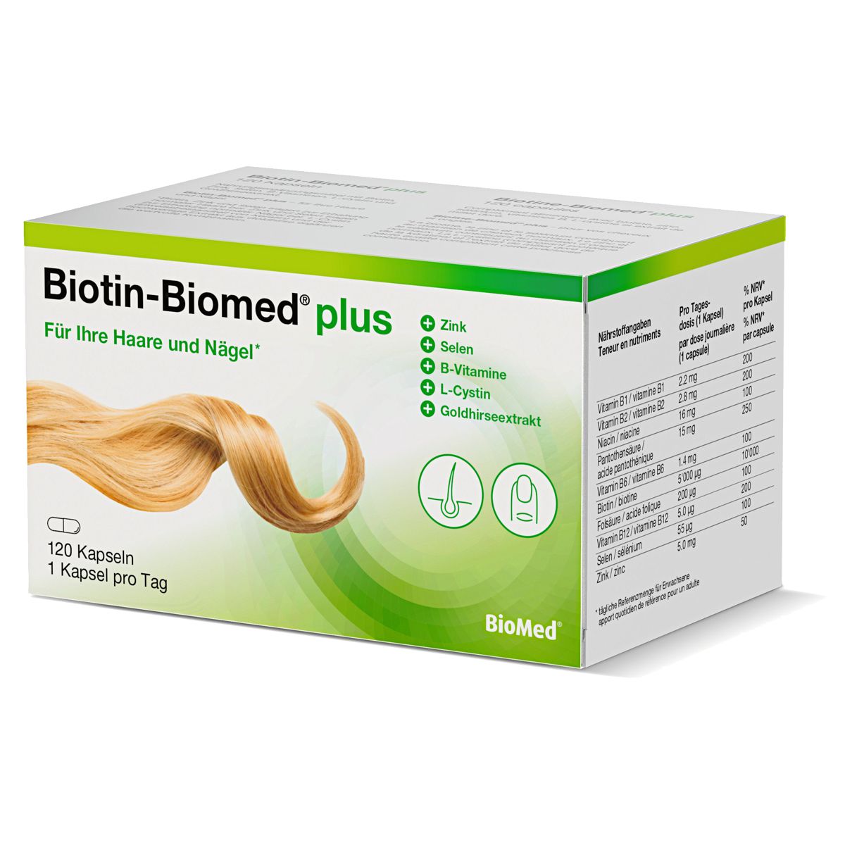 BIOTIN Biomed plus Kapseln 120 Stück