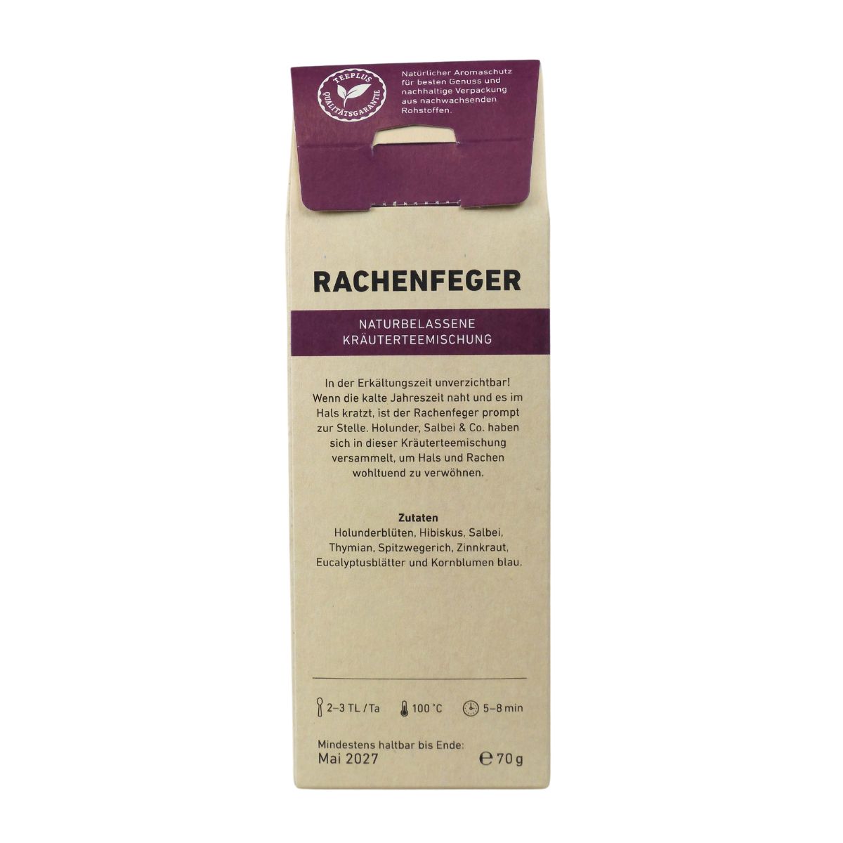 Teeplus Rachenfeger Kräutertee Box 70 g Teeplus Rachenfeger Kräutertee Box 70 g