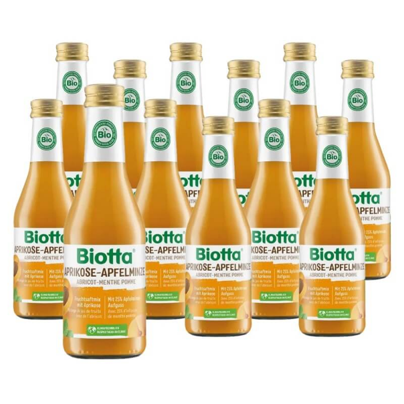 Biotta Aprikose-Apfelminze Bio 12 Fl 2.5 dl