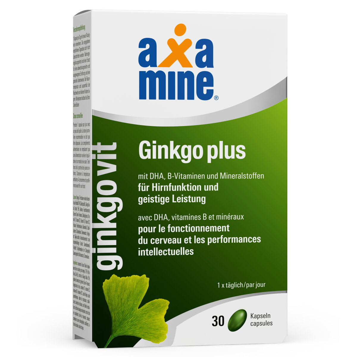 Axamine Ginkgo plus 30 Kapseln Axamine Ginkgo plus 30 Kapseln