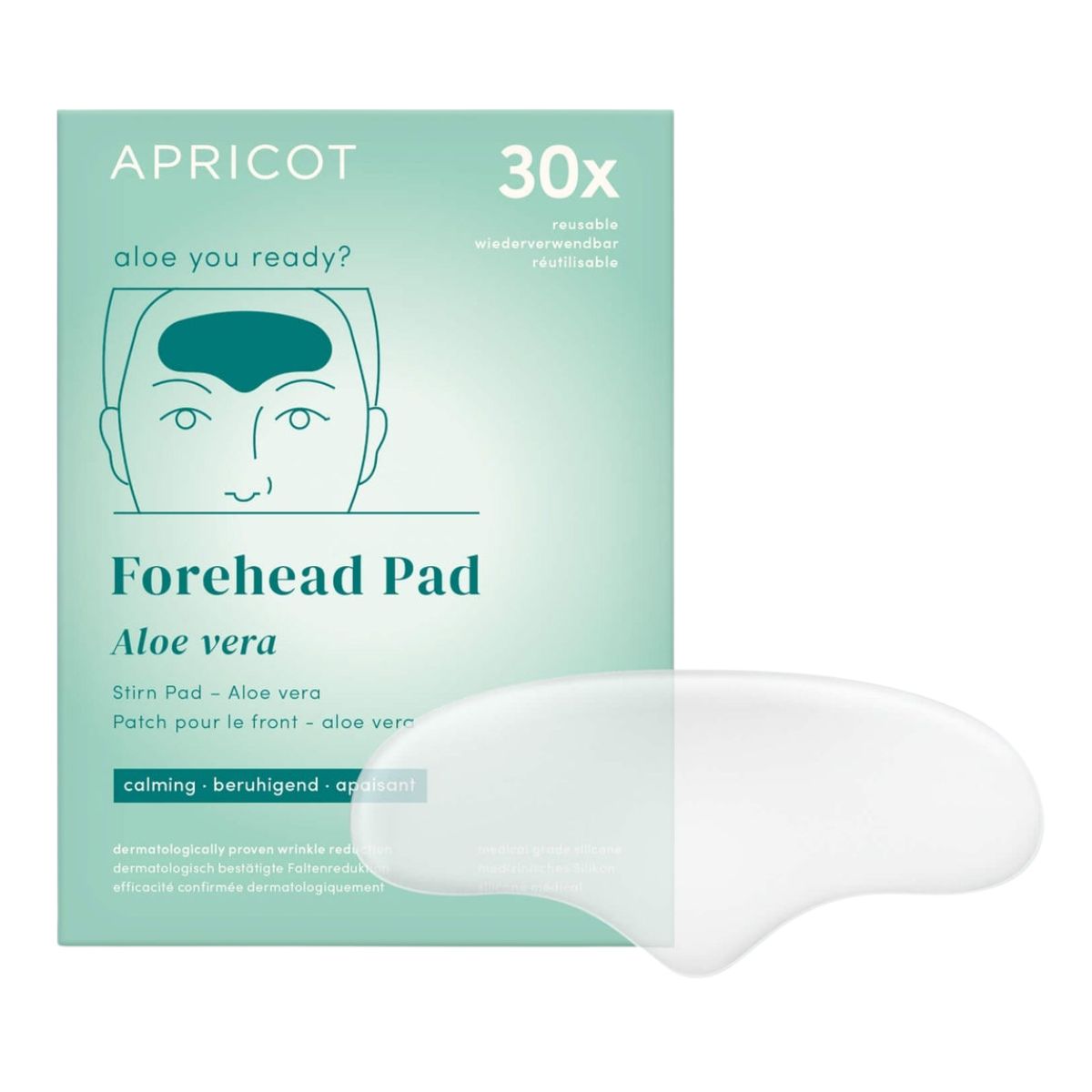 Apricot Stirn Pad mit Aloe Vera wiederverwendbar