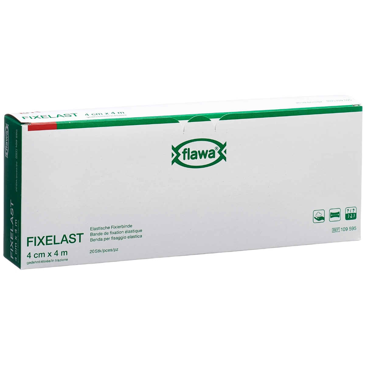 Image of Flawa Fixelast Fixierbinde 4cm x 4m in Cellux 20 Stück