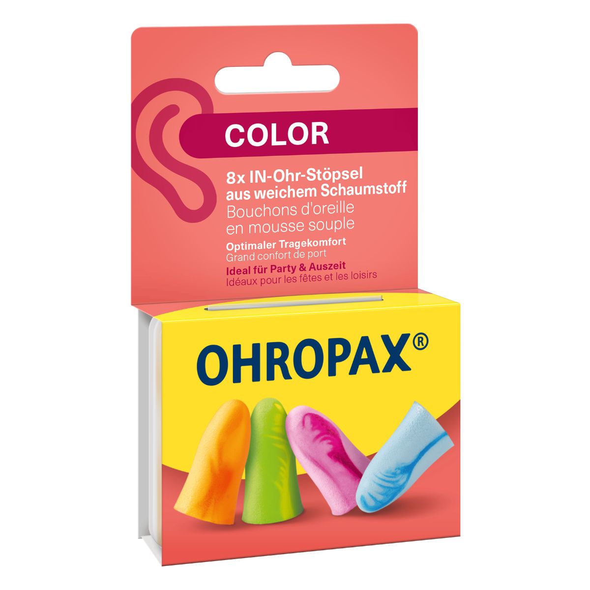 Ohropax Ohrstöpsel Color Soft 8 Stück