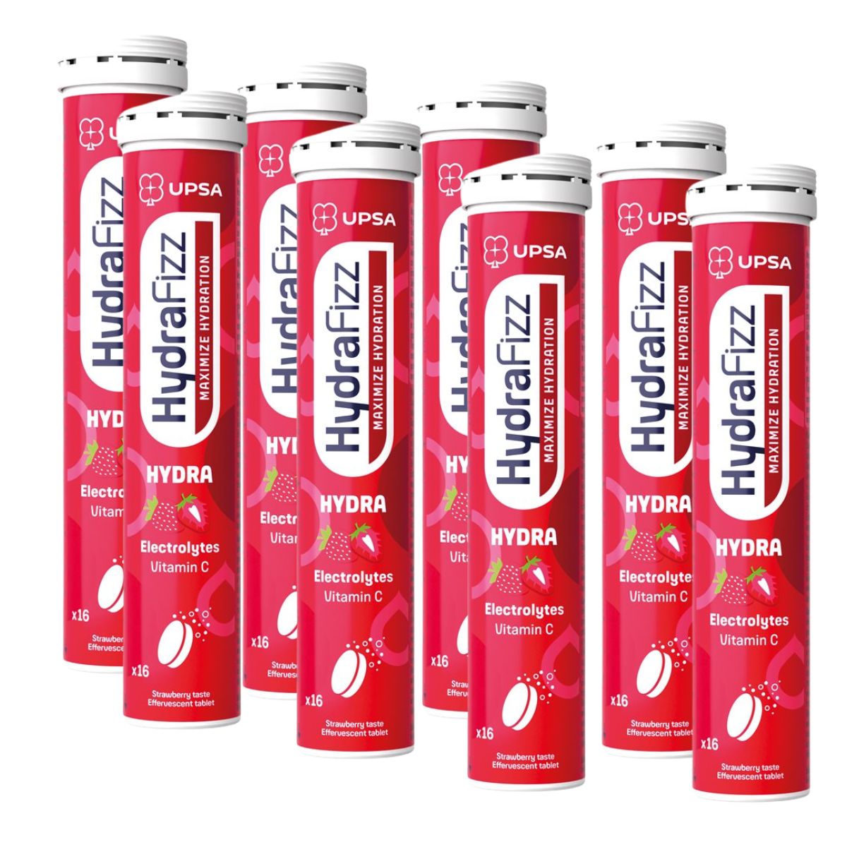 Hydrafizz Hydra Brausetabletten Strawberry 8 x 16 Stück