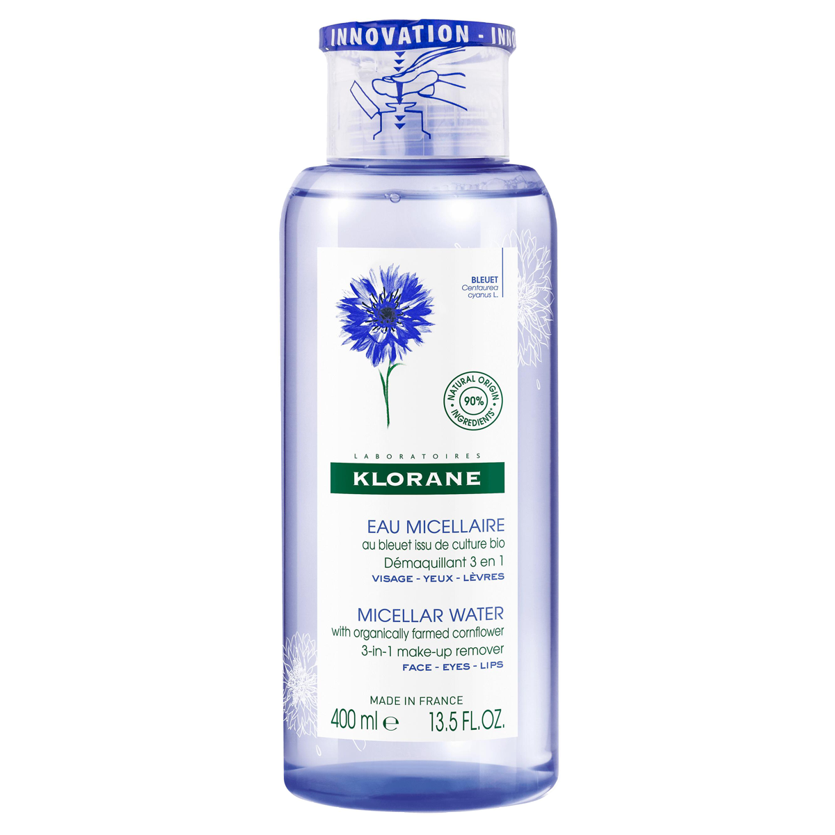 Klorane Bleuet Mizellen-Lotion Gesicht Auge 400 ml Klorane Bleuet Mizellen-Lotion Gesicht Auge 400 ml