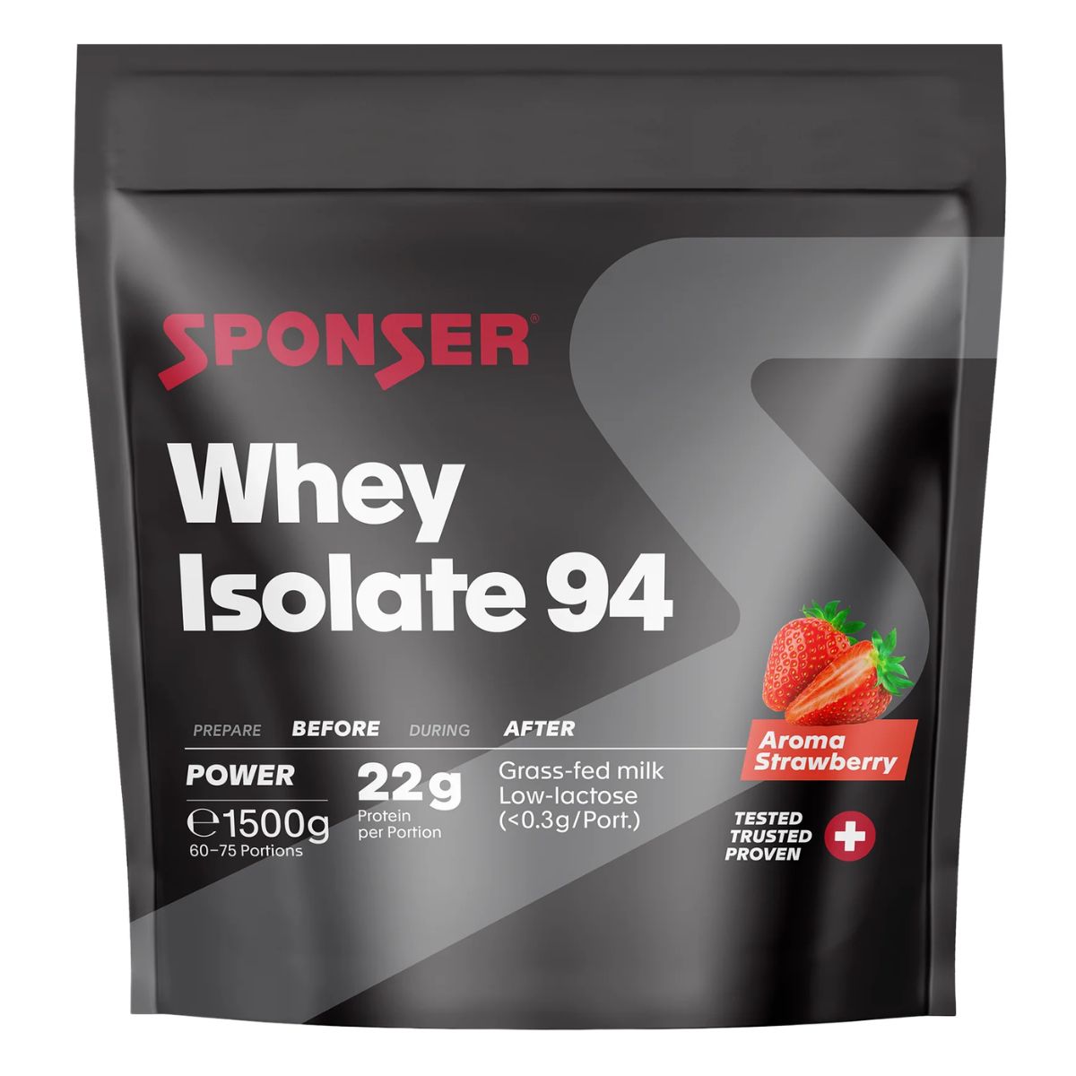 Sponser Whey Isolate 94 Pulver Erdbeere 1500 g