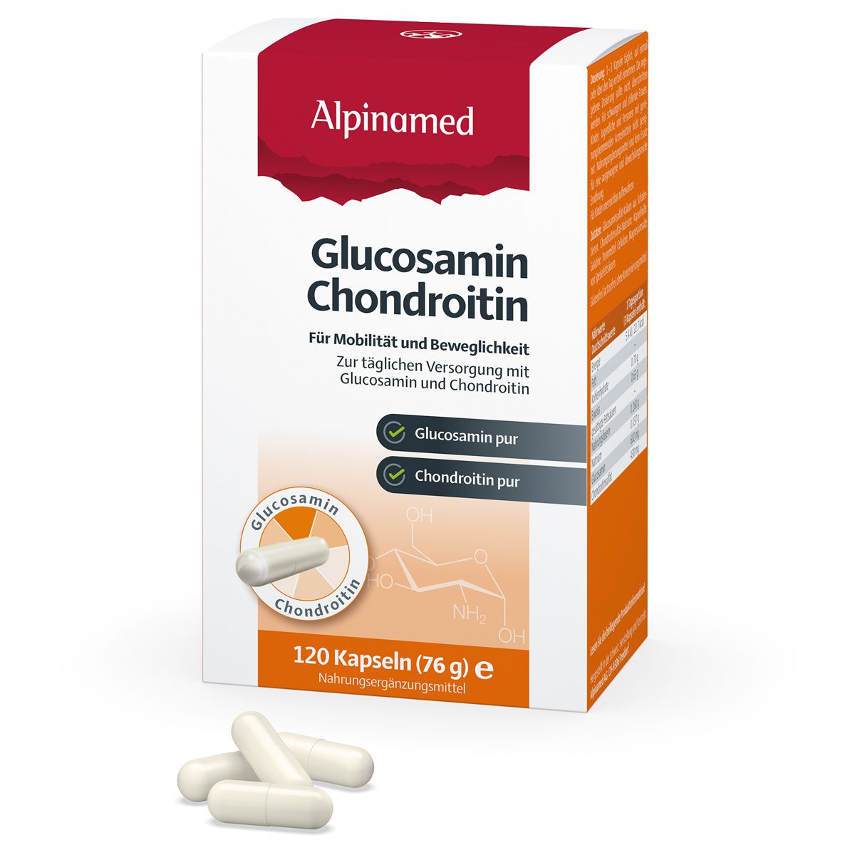 Alpinamed Glucosamin Chondroitin Kapseln 120 Stück Alpinamed Glucosamin Chondroitin Kapseln 120 Stück