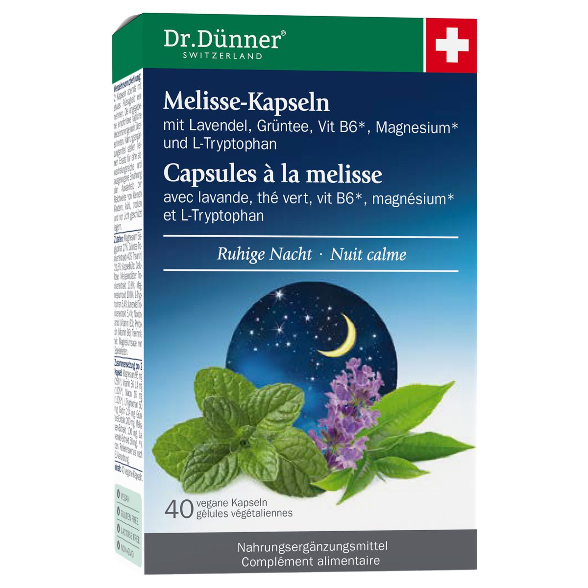 Dr. Dünner Melisse ruhige Nacht Kapseln 40 Stück Dr. Dünner Melisse ruhige Nacht Kapseln 40 Stück