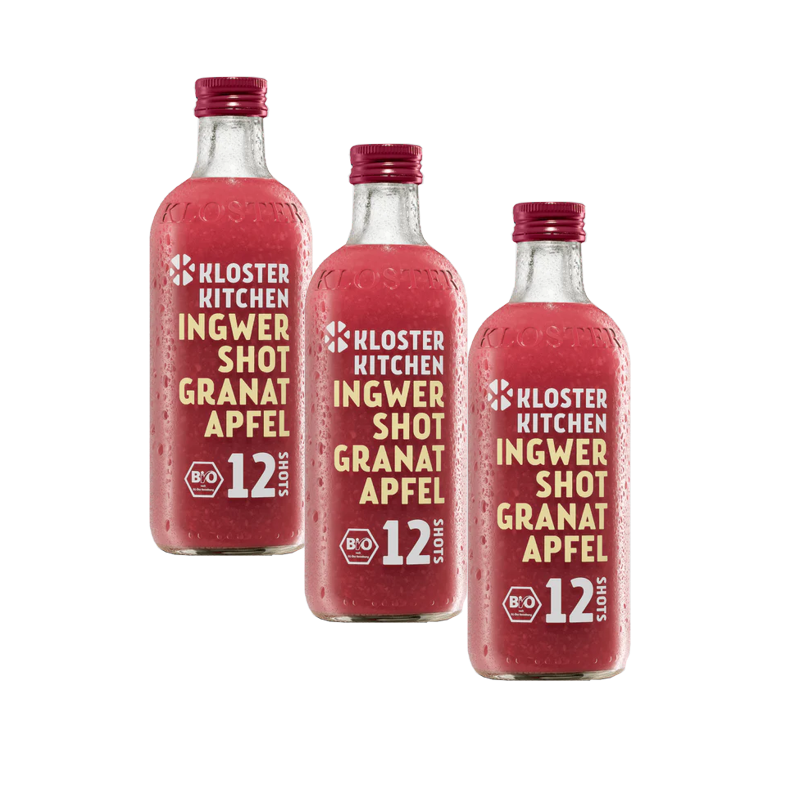 Kloster Kitchen Ingwer Shot Granatapfel Bio 3 x 360 ml Kloster Kitchen Ingwer Shot Granatapfel Bio 3 x 360 ml