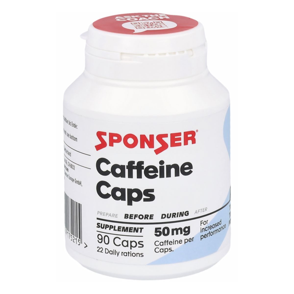 Sponser Caffeine Kapseln Dose 90 Stück