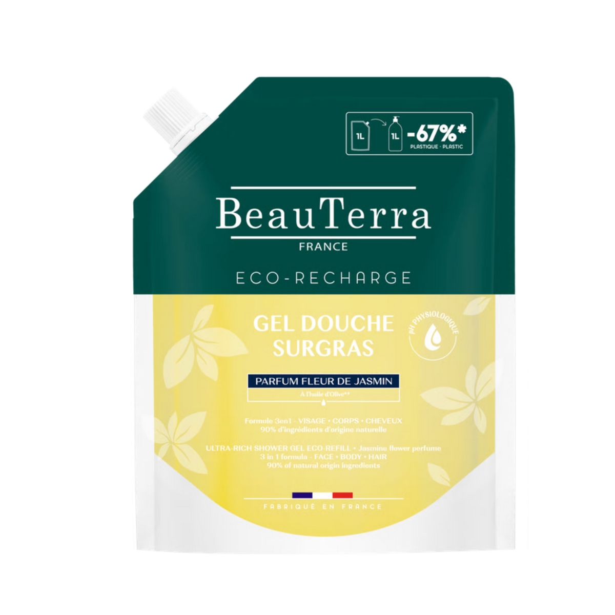 BeauTerra Duschgel reichhaltig Jasmin 1000 ml Refill