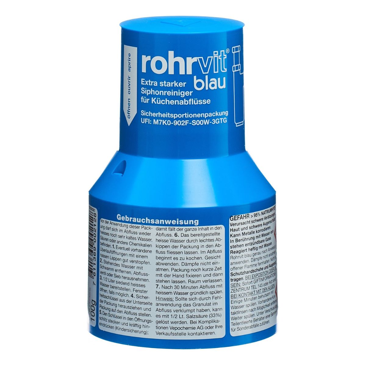 Rohrvit Abflussreiniger Granulat blau 100 g