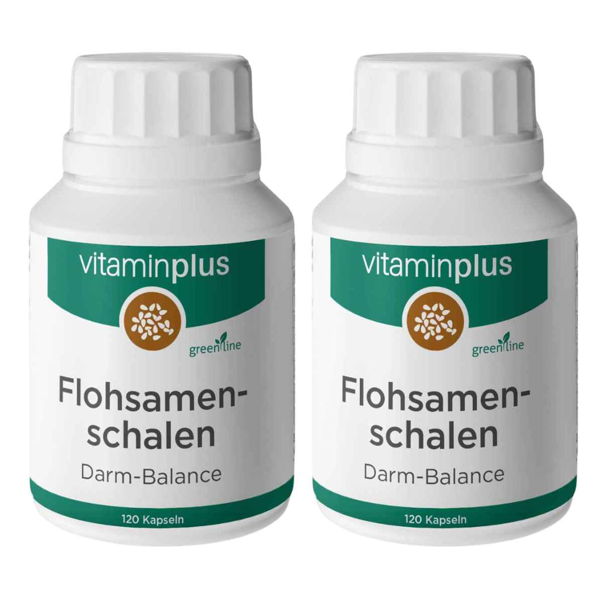 Aktion: Vitaminplus Flohsamenschalen Kapseln 2x 120 Stück