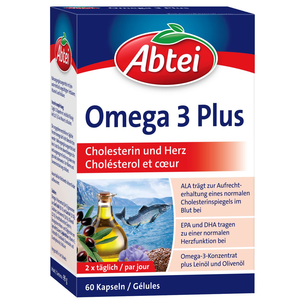 Abtei Omega-3 Plus 60 Kapseln Abtei Omega-3 Plus 60 Kapseln