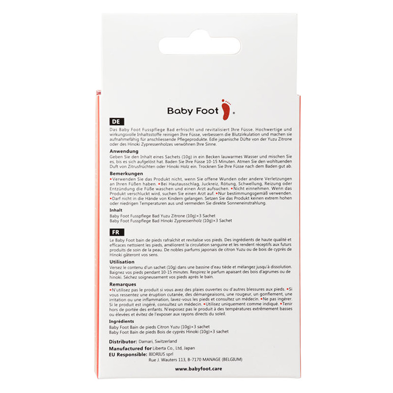 Baby Foot Fusspflege Bad 3x 6 Stück Baby Foot Fusspflege Bad 3x 6 Stück