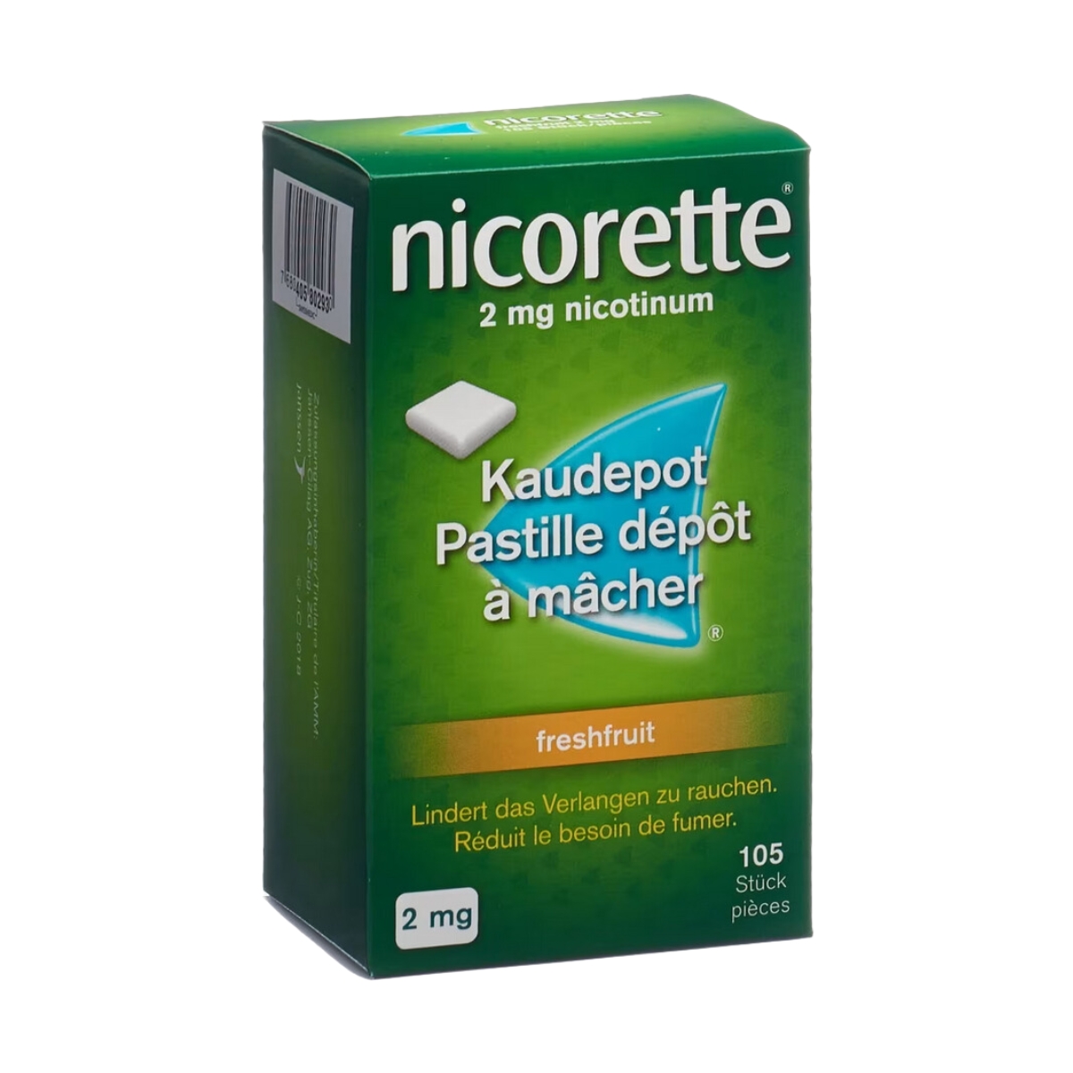 Nicorette Freshfruit Kaudepots 2 mg 105 Stück Nicorette Freshfruit Kaudepots 2 mg 105 Stück